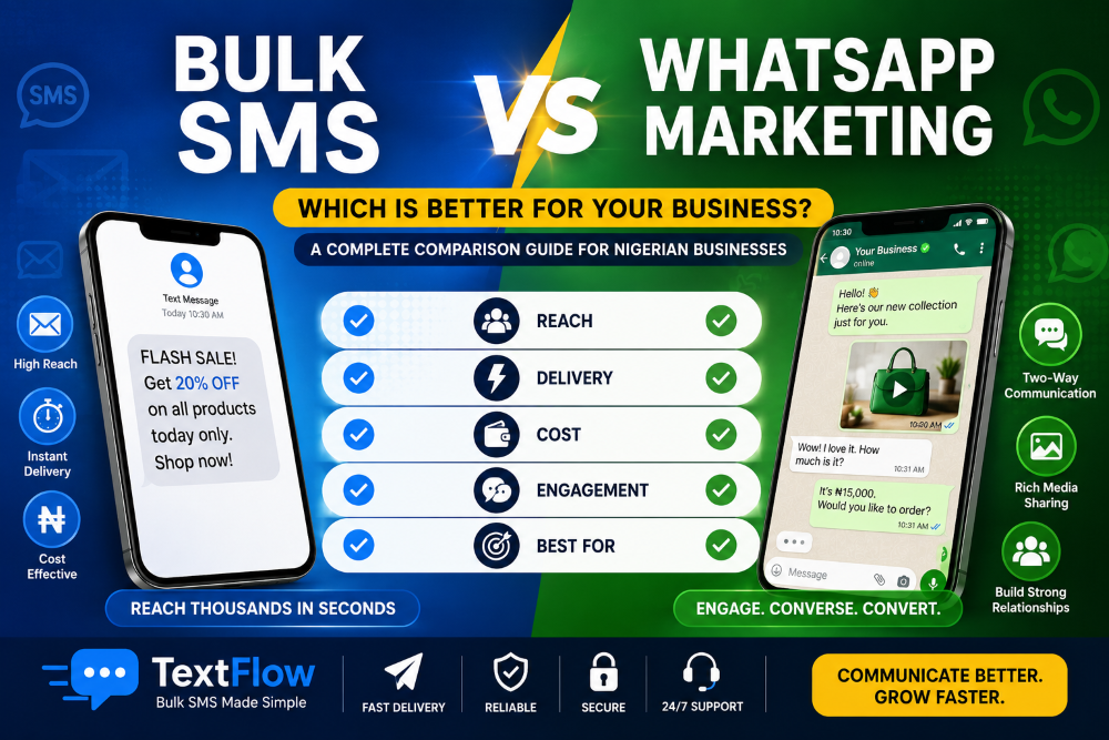 Bulk SMS vs WhatsApp Marketing: Which Is Better for Your Business in Nigeria?